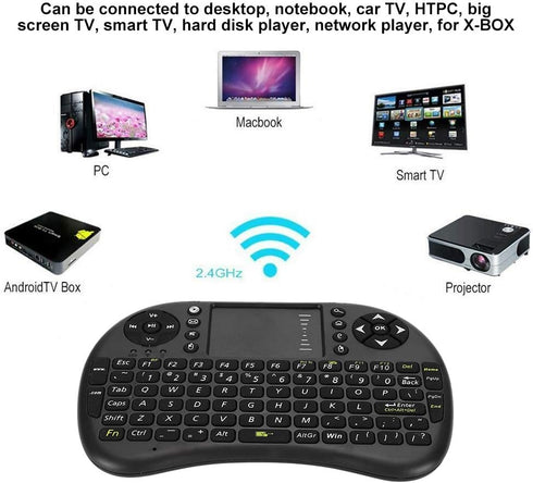 Cuifati Mini Keyboard, 2.4GHz 83 Keys Mouse Remote Multifunction Ergonomical Mini Keyboard Touch Keyboard...