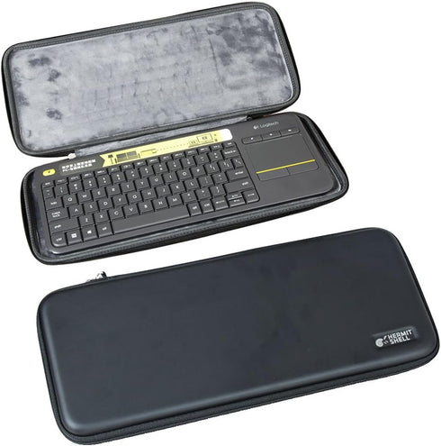 Hermitshell Hard EVA Travel Case fits Logitech K400 920-007119 Plus Wireless Touch Keyboard (PU Case for Logitech k400)...