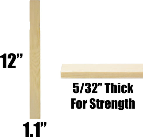 Pro Project Supplys Pro-Grade 12" Paint Stir Sticks 30 Pack. Splinter-Free, Sanded Wood Mixer is Great for Mixing Gallon Pails of Glue, Epoxy & Bo...