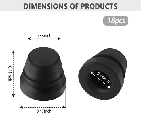 18PCS Car Disc Brake Bleeder Caps,Waterproof Dustproof Rubber Grease Fitting Caps,Universal Zerk Fitting Cap Car Accessories for Most Cars Trucks ...
