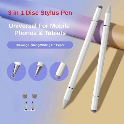 Stylus Pen for iPad, 3 in 1 Universal Magnetic Disc Stylus Pens for Apple/iPhone/ipad pro/Mini/Air/Android/Microsoft/Surface/Amazon Fire Tablet Al...