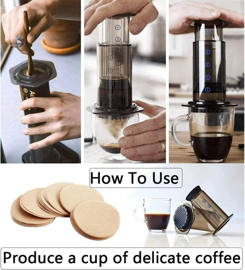 Coffee Press Maker -New Desgin Bigger Capacity Quickly Makes Delicious Coffee Without Bitterness - 1 to 3 Cups Per Pressing (Paper Filter)...