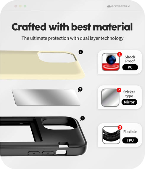 GOOSPERY for iPhone 12 Pro Max 6.7"(2020) Card Holder Wallet Case, Easy Magnetic Door Closure Protective Dual Layer Bumper Sturdy Phone Back Cover...