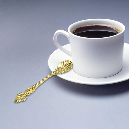 Yarlung 16 Pack Mini Coffee Spoons, 4.5 Inch Demitasse Vintage Spoon for Espresso, Tea, Dessert, Condiments, Gold...