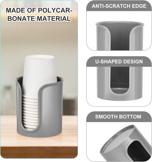 2 Pack Bathroom Cup Holder for Dixie Cups 3 oz Bathroom Cups - Bathroom Cup Dispenser 3 oz Countertop for Mouthwash Cups Small Paper Cups(Grey)...