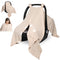 Baby Car Seat Cover Muslin Infant Carseat Canopy, Peekaboo Opening Car Seat Covers, Unisex Large Universal Fit Lightweight Breathable Newborn Brea...