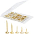Juvale 500 Pieces Mini Metal Brads for Crafts, Split Pin Brass Paper Fasteners for Scrapbooking, Handmade Cards, DIY Projects, 5 Assorted Sizes (0...
