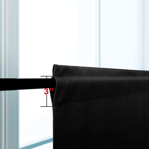 KOUFALL Black Valances for Windows,Blackout Valance Curtains for Kitchen Bathroom,18 Inch Length...