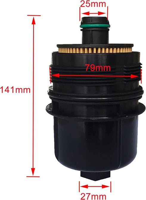 68507598AA Oil Filter and Housing Cap Assembly Replace 68498720AA 3.0L Diesel Engine Replacement for 2020-2021 Wrangler JL Gladiator Ram 1500 DT...