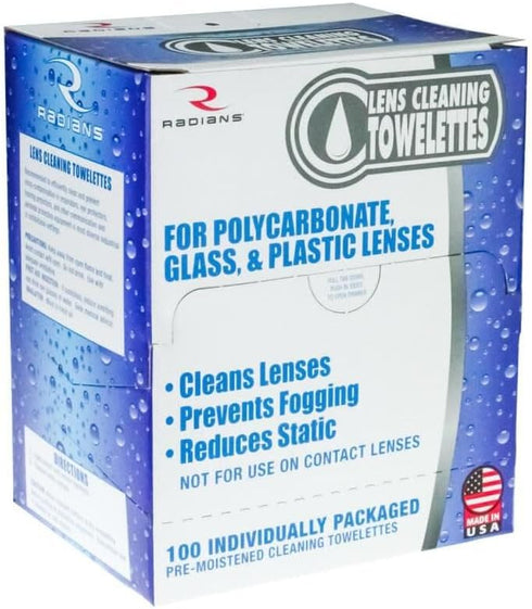 Radians LCD100 Lens Cleaning Towelettes 100 Towelettes in a box, Multi One Size...