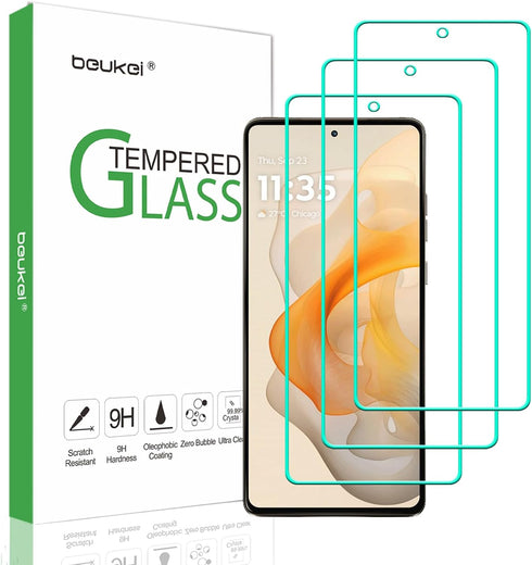 beukei (3 Pack) Designed for Motorola Moto G Stylus 5G (2024) Screen Protector Tempered Glass,Touch Sensitive,Case Friendly, 9H Hardness...