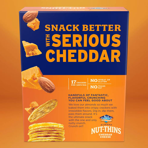 Blue Diamond Almond Nut Thins, Cheddar Cheese, 4.25 Oz...