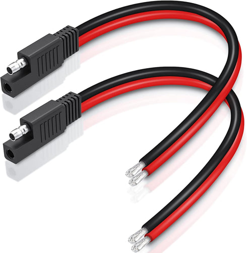 ELECTOP 10AWG SAE Connector Extension Cable, SAE Quick Connector Disconnect Plug SAE Power Automotive Extension Cable Solar Panel Cable Wire(2 Pac...