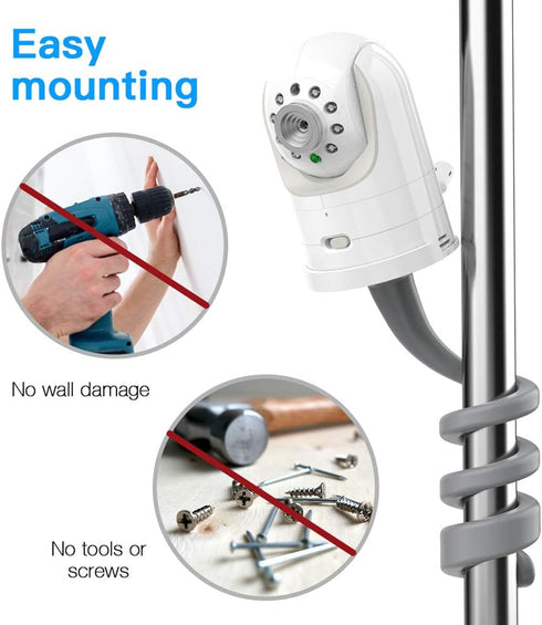 Adjustable Crib Mount for Infant Optics DXR-8/Pro/Motorola Baby Monitor, Versatile for Infant Optics Baby Monitor Versatile Twist Holder Without T...