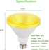 GREENIC Yellow LED Light Bulb, 2 Pack Par38 15W (100W Equivalent) 1300lm, E26 Medium Base Flood Light Bulb for Outdoor, Indoor, Porch, Patio, Yard...
