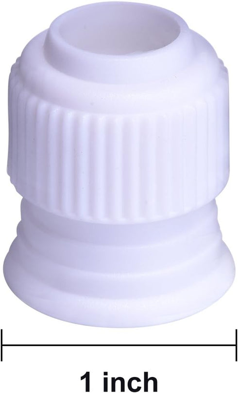 Shappy 12 Pieces Coupler Piping Bag Plastic Standard Couplers Cake Decorating Pipe Tip for Frosting Icing Nozzles (1.2 x 1 Inch)...