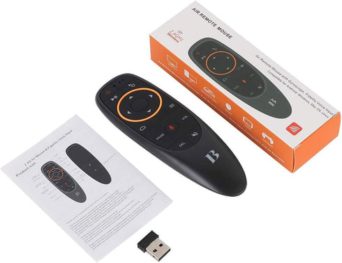 BL Air Mouse Remote Control, Voice Remote 2.4G RF Wireless Remote Control with 6-Axis Gyroscope IR Learning, USB Air Mouse Remote for PC Smart TV ...