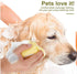 Dog and Cat Massage & Cleaning Brush - Premium Silicone. (Yellow)...