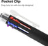 Baile 6 in 1 Multifunctional Ballpoint Pens 5 Colors 0.7 mm Ballpoint Pen and 0.5 mm Mechanical Pencil in One Pen, Pack of 5...