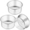 TeamFar 4 Inch Cake Pan, Mini Cake Pan Small Round Baking Tins Set Stainless Steel, For Baking Steaming Serving, Healthy & Sturdy, Easy Clean & Di...