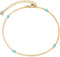 Bemoly Gold Anklet 14K Gold Plated Boho Beach Simple Dainty Charm Cute Tiny Lucky Star Turquoise Eye zircon Handmade Foot Jewelry for Women...