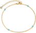 Bemoly Gold Anklet 14K Gold Plated Boho Beach Simple Dainty Charm Cute Tiny Lucky Star Turquoise Eye zircon Handmade Foot Jewelry for Women...