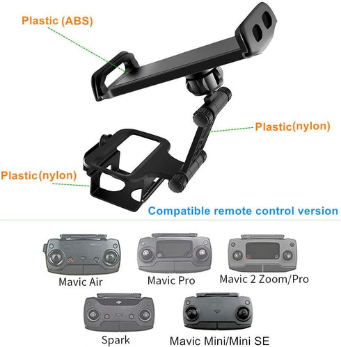 Hanatora 4-11 Inch Tablet Phone Front Holder Mount with Neck Lanyard for DJI Mavic Mini/Mini SE,Mavic 2 Pro/Zoom, DJI Mavic Air/Spark/Mavic Pro/Pl...