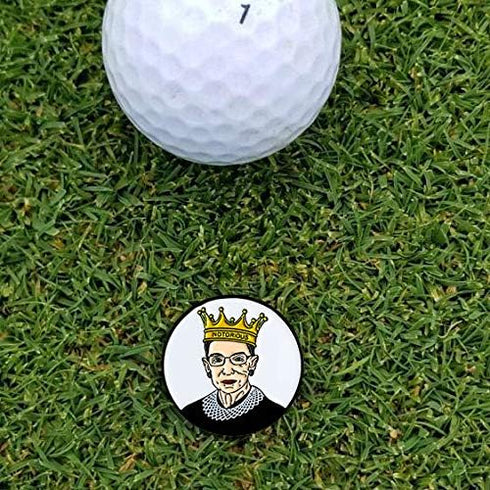 Balanced Co. Ruth Bader Ginsburg Golf Hat Clip with Enamel Magnetic Ball Marker...