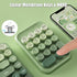 Typewriter Style Number Keypad Wireless 2.4G/Bluetooth/USB-C Wired Rechargeable Numeric Pad Linear Membrane Switch 18-Key NKRO Retro Round Keycaps...