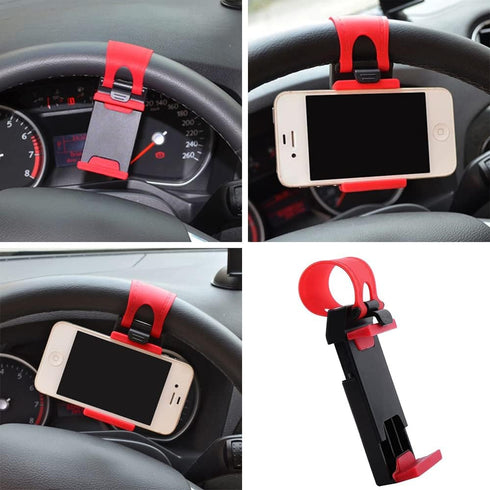 3 Pcs Car Phone Holder Adjustable Car Cradles Universal Mobile Phone Mount for Car Steering Wheel...