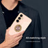KANGHAR Galaxy S24 Case with Phone Ring Stand Full Body Protection Plated Rose Gold Edge Luxury Case for Samsung Galaxy S24-Pink...