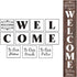 Welcome Stencils for Painting on Wood - 11 Pack Large Vertical Welcome Sign Stencil Templates for Wood Signs, Reusable Letter Stencils for Home, P...