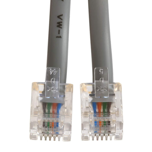 Cmple - Telephone Cord 25ft Phone Cord for Landline Male to Male 6P4C RJ11 Cable for 2 Lines Home Phone, Fax, DSL Modem, Router, Printer - Gray...