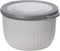 Oggi Prep, Store & Serve Plastic Bowl w/See-Thru Lid- Dishwasher, Microwave & Freezer Safe, (0.7 qt) Lt Gray w/Dk Gray Lid...