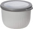Oggi Prep, Store & Serve Plastic Bowl w/See-Thru Lid- Dishwasher, Microwave & Freezer Safe, (0.7 qt) Lt Gray w/Dk Gray Lid...