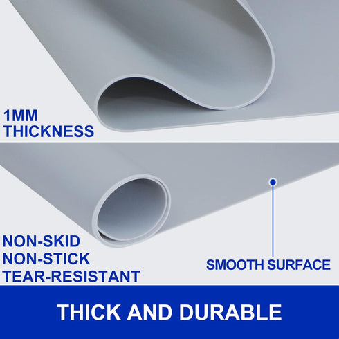 Silicone Mats for Kitchen Counter, Heat Resistant Mat Kitchen Counter Mat Waterproof Countertop Protector Mat, Nonslip Silicone Mats for Crafts, S...