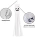 CCINEE 2 Pack Halloween Ghost Windsock Flag with Lights, 70.8 Inch Glow in the dark Halloween Outdoor Hanging Decor for Yard Patio Garden Pathway ...