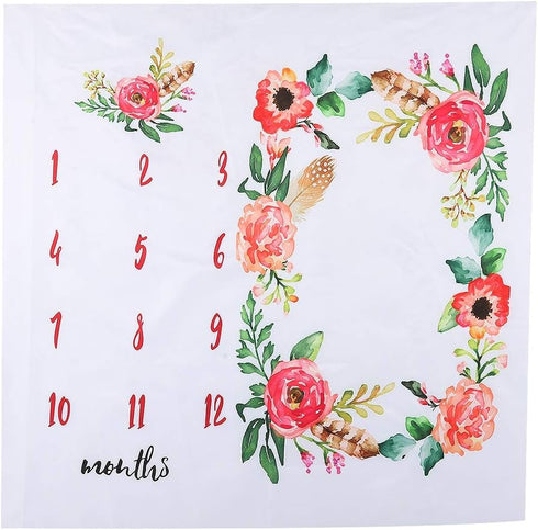 Tnfeeon Baby Blanket Newborn Photography Props Kids Growth Record Blanket Indoor Outdoor Props for Boys Girls...