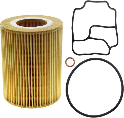AUTOKAY Engine Oil Filter w/Housing Gasket Fits for BMW E39 E46 E60 X3 X5 Z3 Z4 525i 530i 323Ci 328Ci 323i 323is 325is 328i 325xi 330Ci 330i...