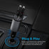 AutoSky 4 in 1 Retractable Car Charger with Fast Car Phone Charger - 100W Car Charger USB C & iPhone Cable, a USB-C, USB-A Ports - Works with Any ...
