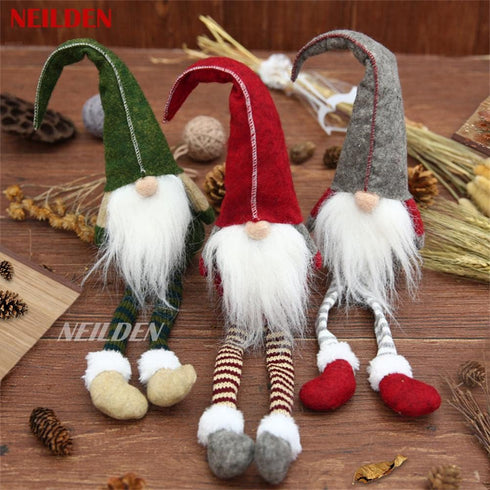 3pcs new Christmas decoration long legs Rudolph doll Christmas children gift hotel mall window decoration...