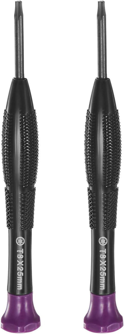 2pcs Precision Torx Screwdriver T8 Star Head Swivel Lid Non-slip Plastic Handle for Phone Watch Eyeglasses Electronics Repair...