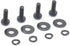 ReplacementScrews VESA Compatible M4 12mm TV/Monitor Wall Mount Screws for 75x75mm and 100x100mm Brackets. Metric Screws & Washers for Mounting An...