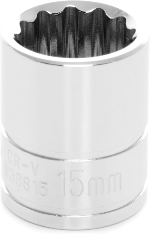 Performance Tool W38815 12-Point Socket, 3/8-Inch Drive, 15mm...