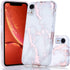 BAISRKE Marble Case for iPhone XR, Shiny Rose Gold Design Bumper Matte TPU Soft Rubber Silicone Cover Phone Case for iPhone XR 6.1 inch (2018) - W...