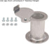 2" Teardrop Flanged Vent for UDS Ugly Drum Smoker Lid Exhaust, BBQ smoker Vent Smoke Stack Damper - With Screws (aluminium)...