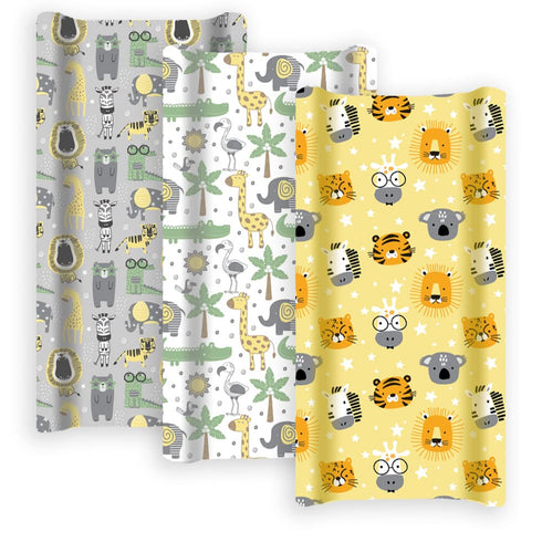 GROW WILD Changing Pad Cover 3 Pack | Soft & Stretchy Jersey Cotton | Baby Changing Table Pad Cover | Diaper Changing Pad Covers for Girls and Boy...