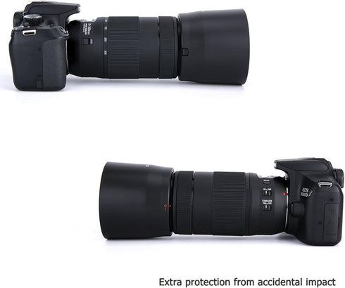 JJC Dedicated Lens Hood Shade Protector for Canon RF 100-400mm F5.6-8 is USM & EF 70-300mm f/4-5.6 is II USM Lens Replaces Canon ET-74B Lens Hood ...