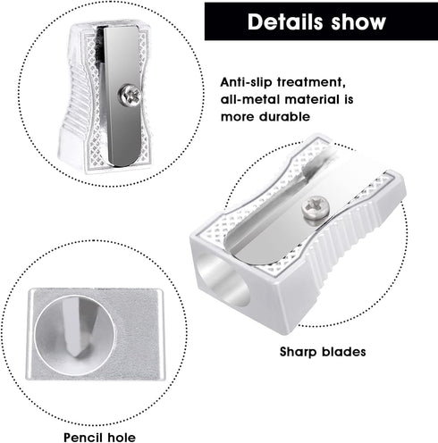 10 Pcs Pencil Sharpener, Handheld Metal Pencil Sharpener, Mini Kids Pencil Sharpening, Sharpen Pencils for Adults and Kids Schools Offices Art (Sl...