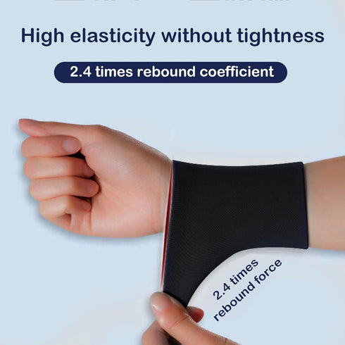 Wrist Compression Sleeve, Soft Wrist Sleeve Support Wrist Bands for Tendonitis, Arthritis, Sprains Pain Relief, Elastic Carpal Tunnel Wrist Protec...